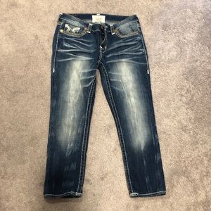 Big Star Mid Rise Liv Skinny Jeans - Short